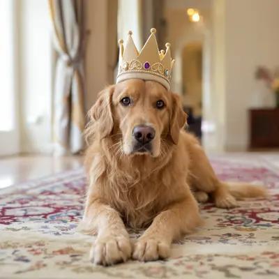 Regal Golden Retriever King