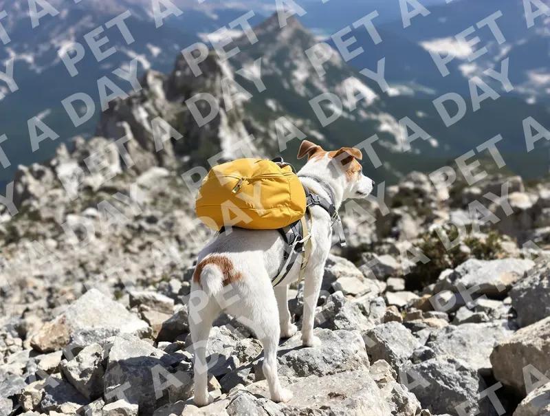 Determined Jack Russell Terrier on Mountain Ascent