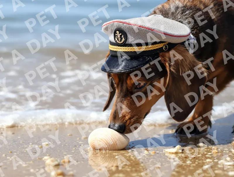 Captain Dachshund's Beach Discovery