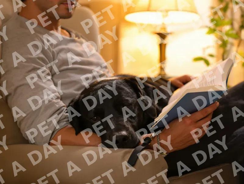 Cozy Reading with a Loyal Companion