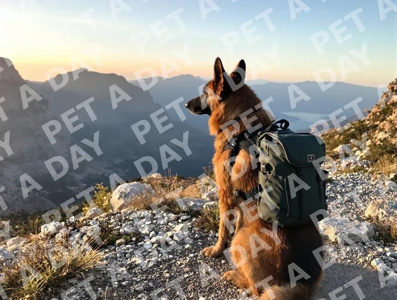 German Shepherd's Mountain Vista Adventure