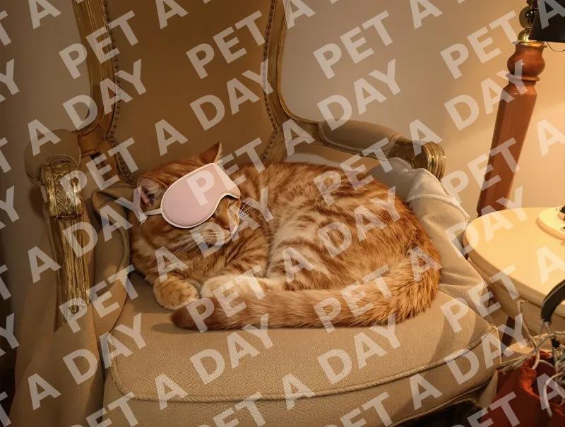 Orange Tabby's Cozy Naptime Retreat