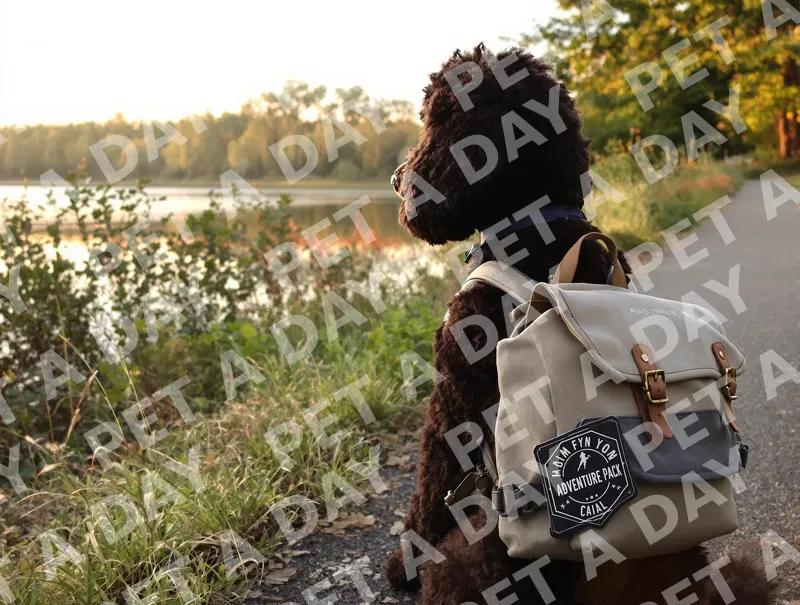 Poodle's Lakeside Adventure at Golden Hour