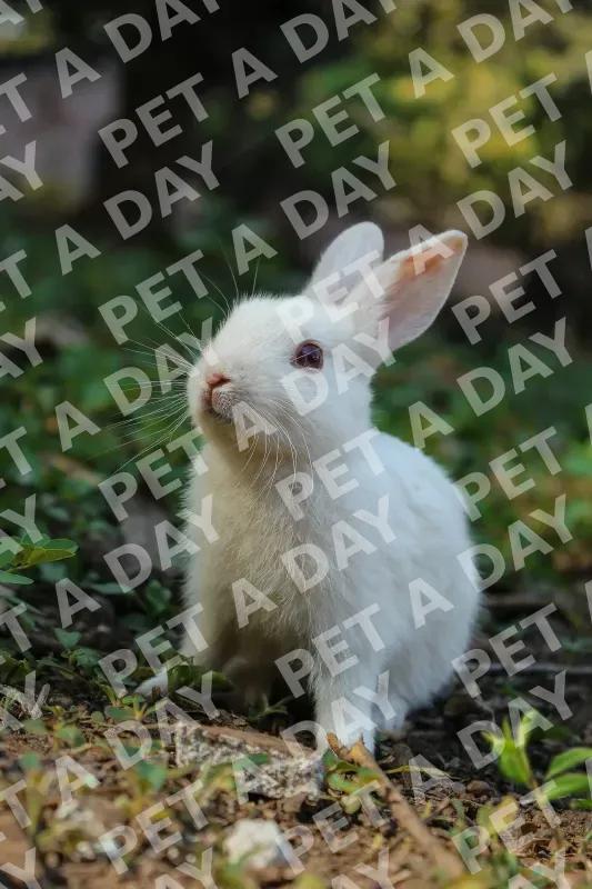 Fluffy Bunny in Garden