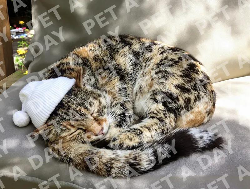 Sweet Dreams for a Cozy Tabby Cat