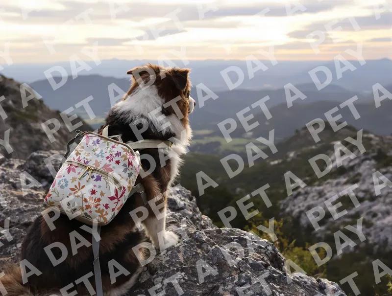 Adventure Dog on Rocky Mountain Summit