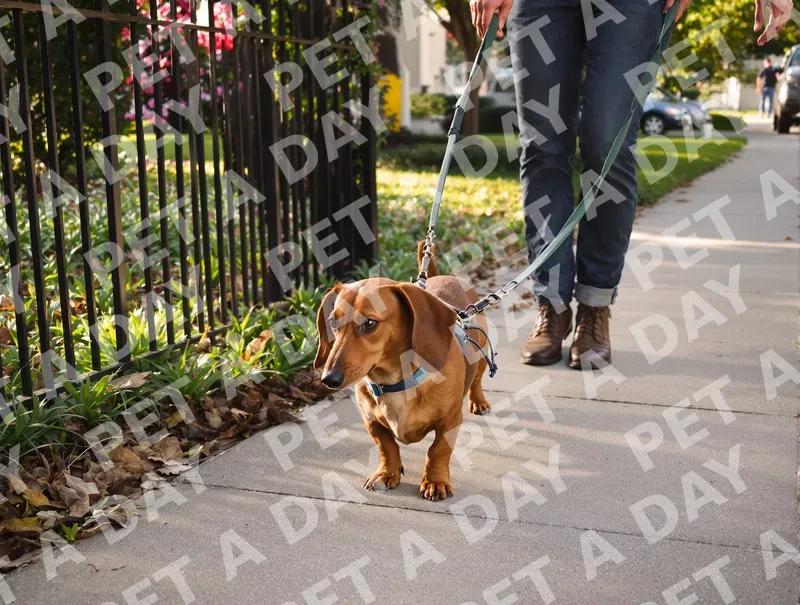 Dachshund Walking Heel with Trainer