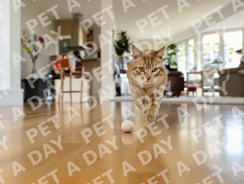 Ginger Cat's Playtime Pursuit