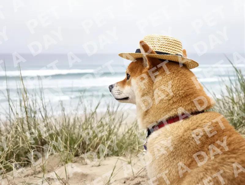 Shiba Inu's Beach Day Adventure