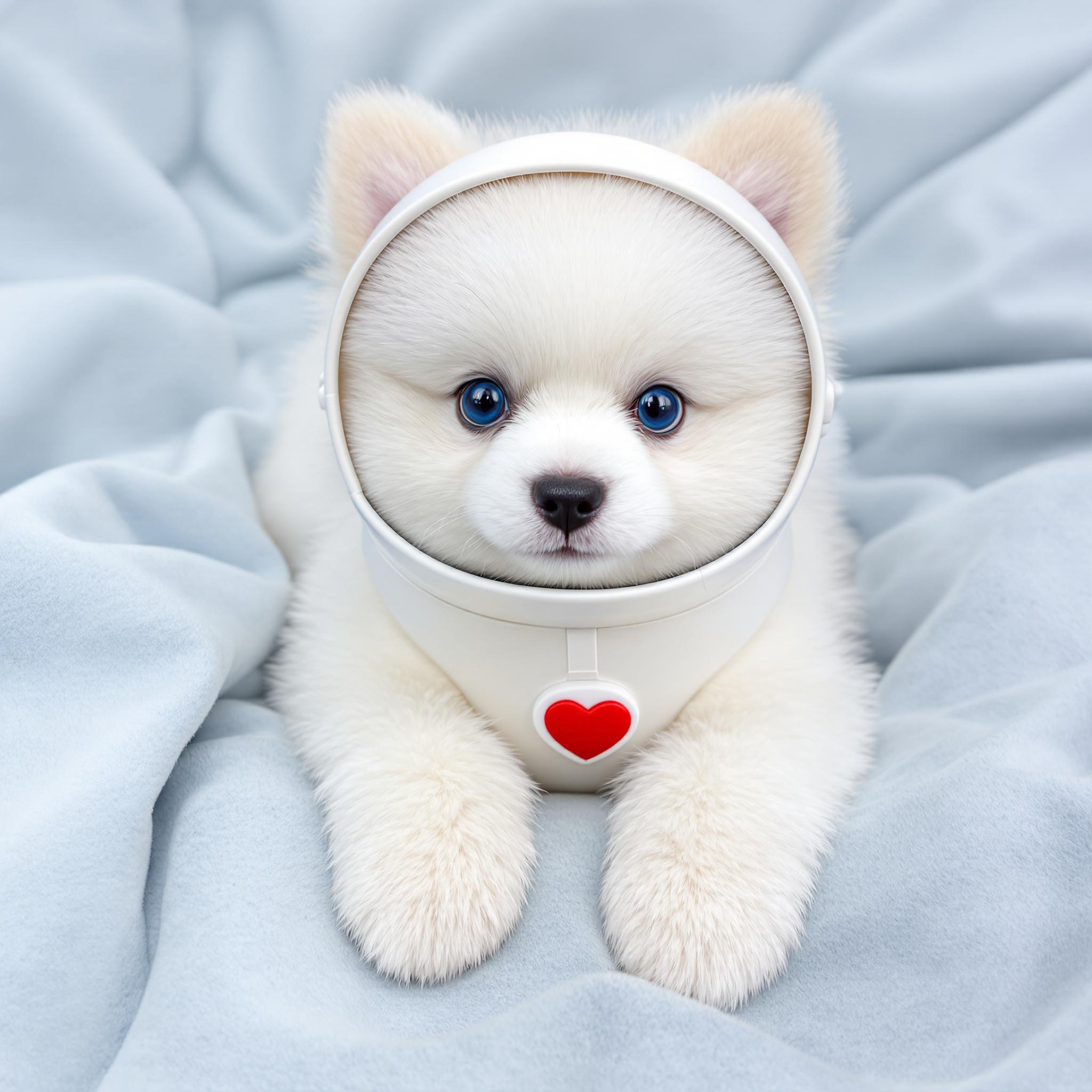 To the moon! π Same snout, even in space. #AstronautPup by Cloud