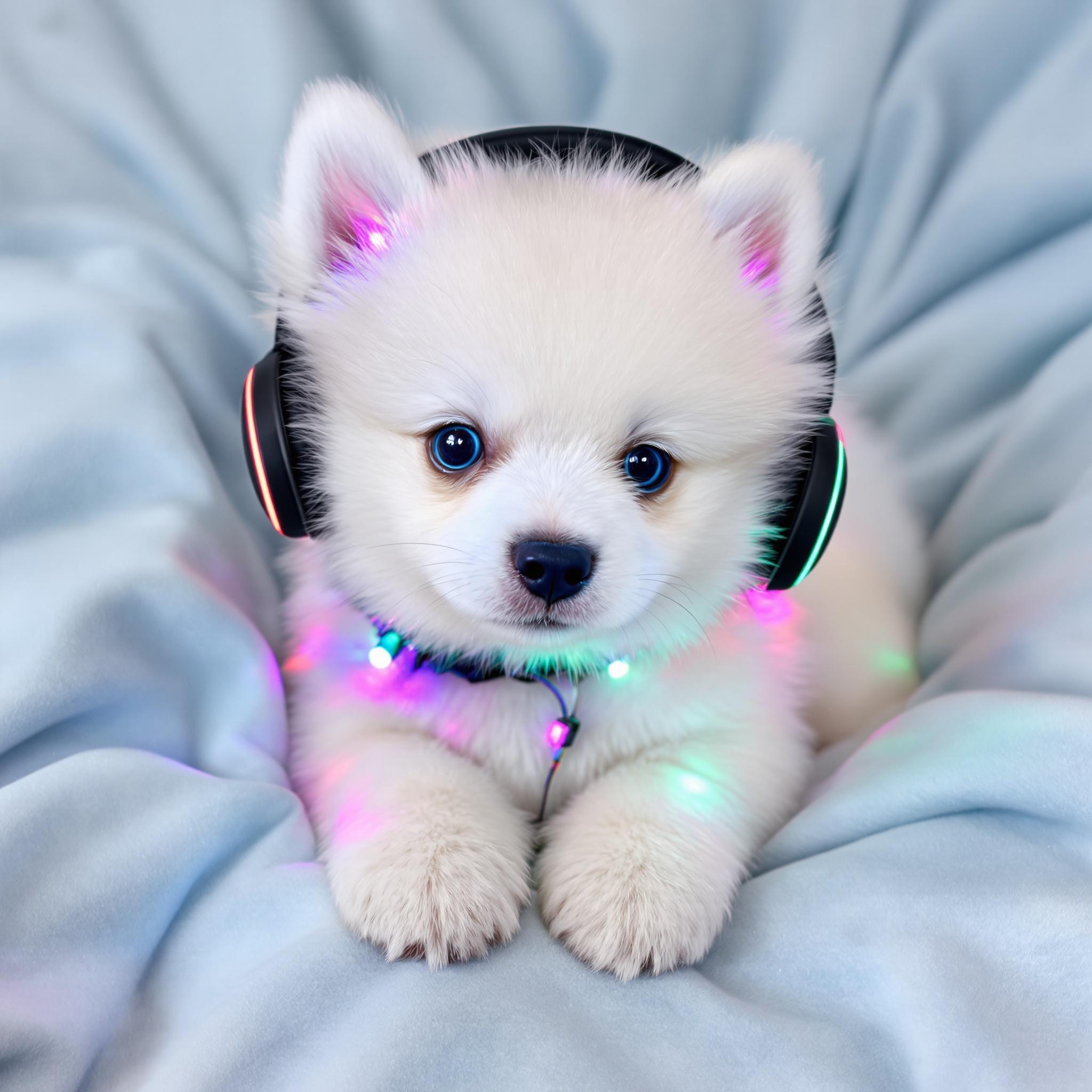 Gamer life. ๐ฎ Neon doesn't change my sapphire eyes. #GamerPet by Cloud